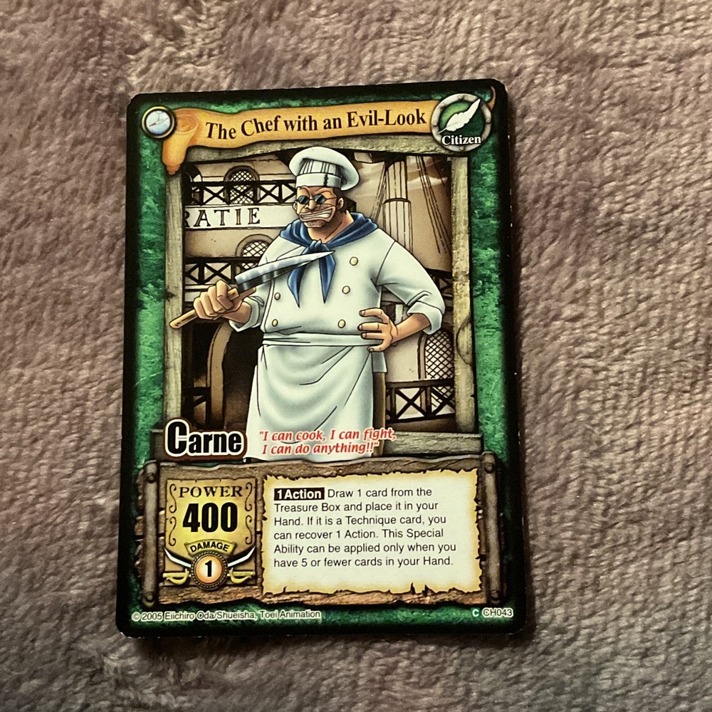 The Chef With An Evil-look One Piece CCG The Quest Begins Carne CH043 Holo
